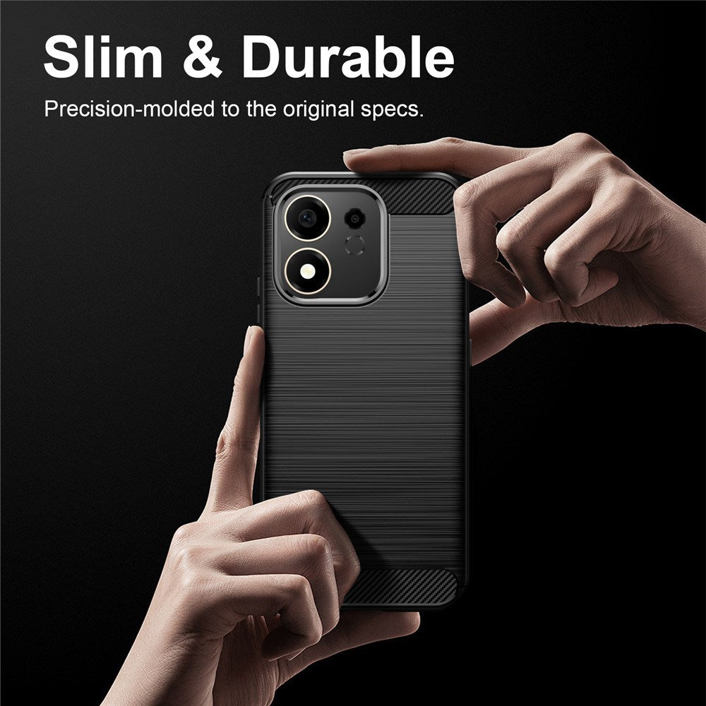 Honor 600 Smart EIDERWOOD Brushed Carbon Cover - Sort