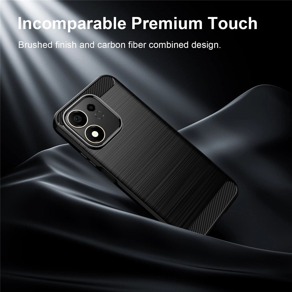 Honor 600 Smart EIDERWOOD Brushed Carbon Cover - Sort
