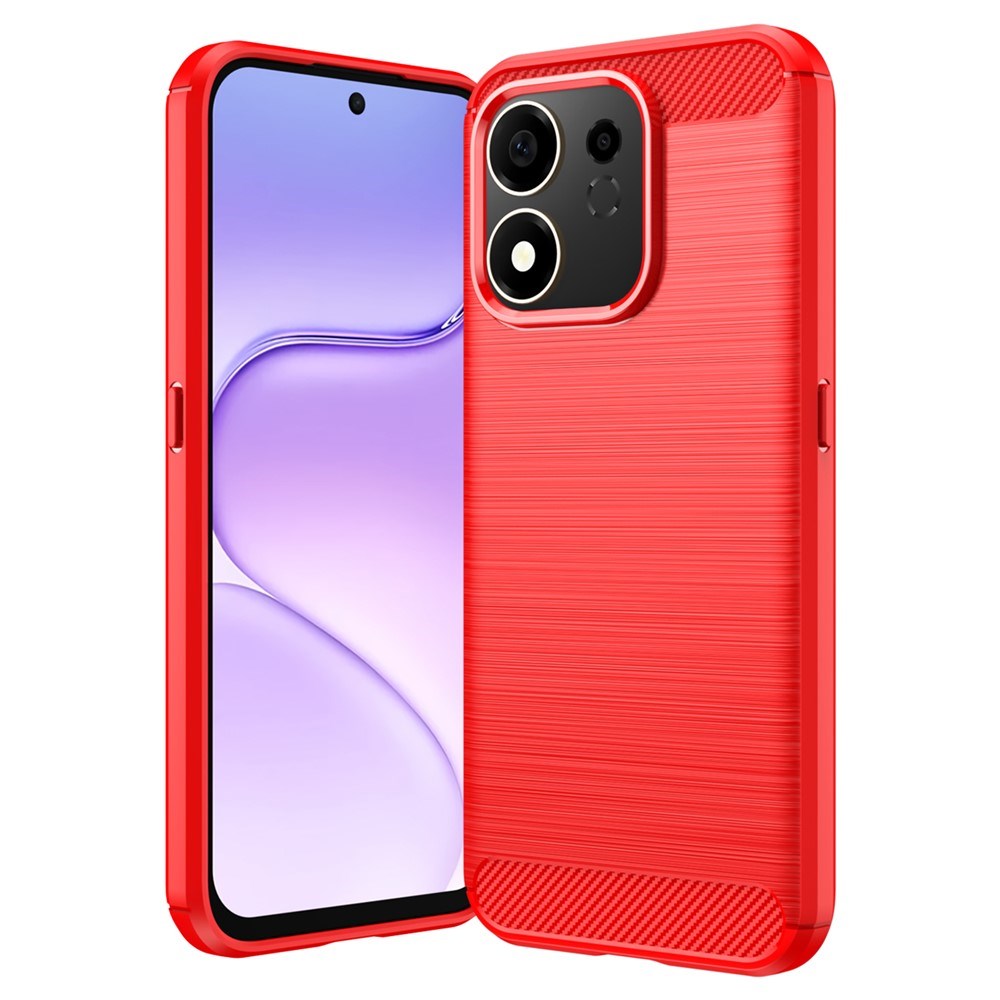 Honor 600 Smart EIDERWOOD Brushed Carbon Cover - Rød