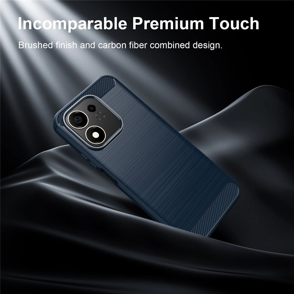 Honor 600 Smart EIDERWOOD Brushed Carbon Cover - Blå