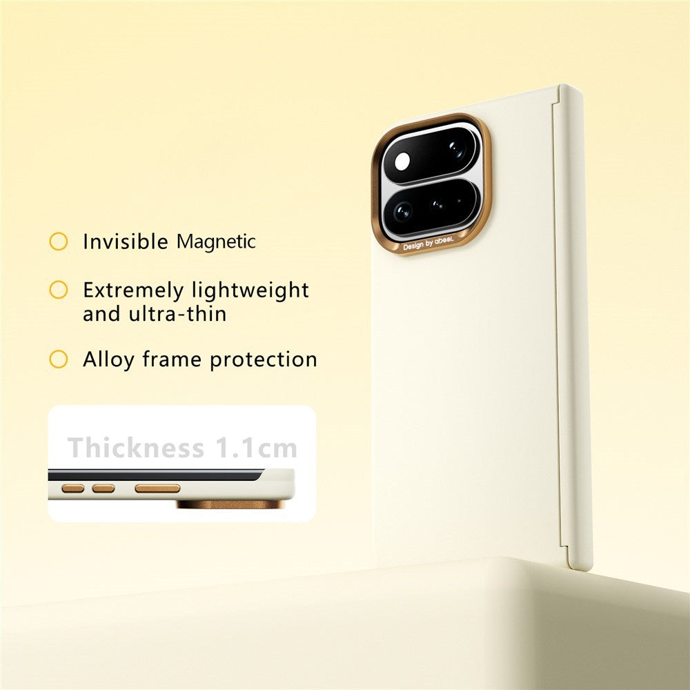 Google Pixel 11 Pro Fold ABEEL Hårdt Soft-Touch Plast Cover - MagSafe Kompatibel - Gul