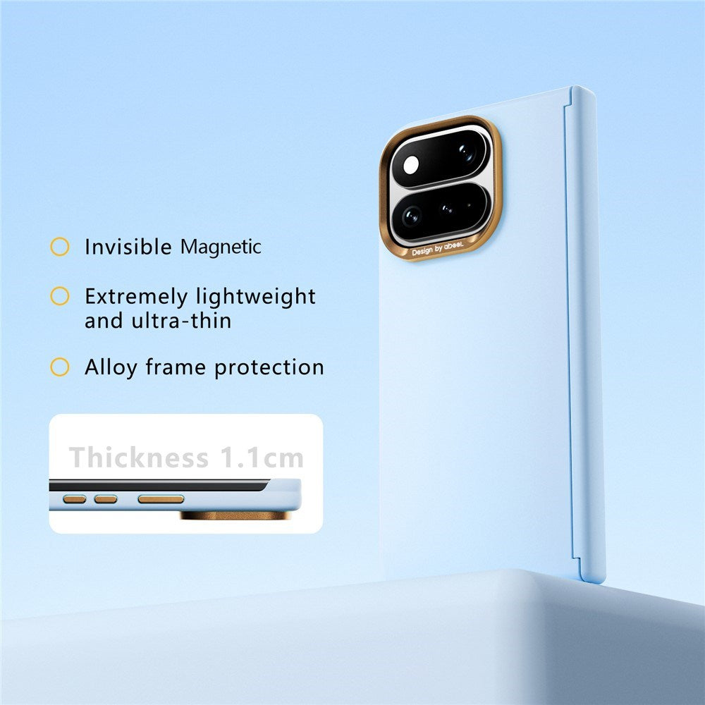 Google Pixel 11 Pro Fold ABEEL Hårdt Soft-Touch Plast Cover - MagSafe Kompatibel - Lyseblå