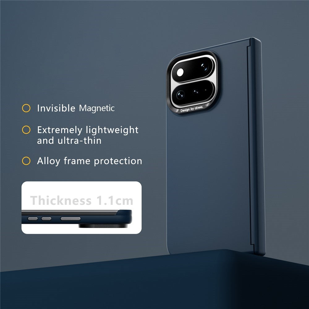 Google Pixel 11 Pro Fold ABEEL Hårdt Soft-Touch Plast Cover - MagSafe Kompatibel - Mørkeblå