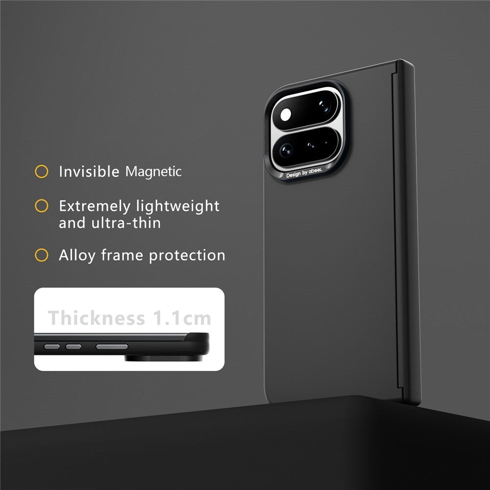 Google Pixel 11 Pro Fold ABEEL Hårdt Soft-Touch Plast Cover - MagSafe Kompatibel - Sort