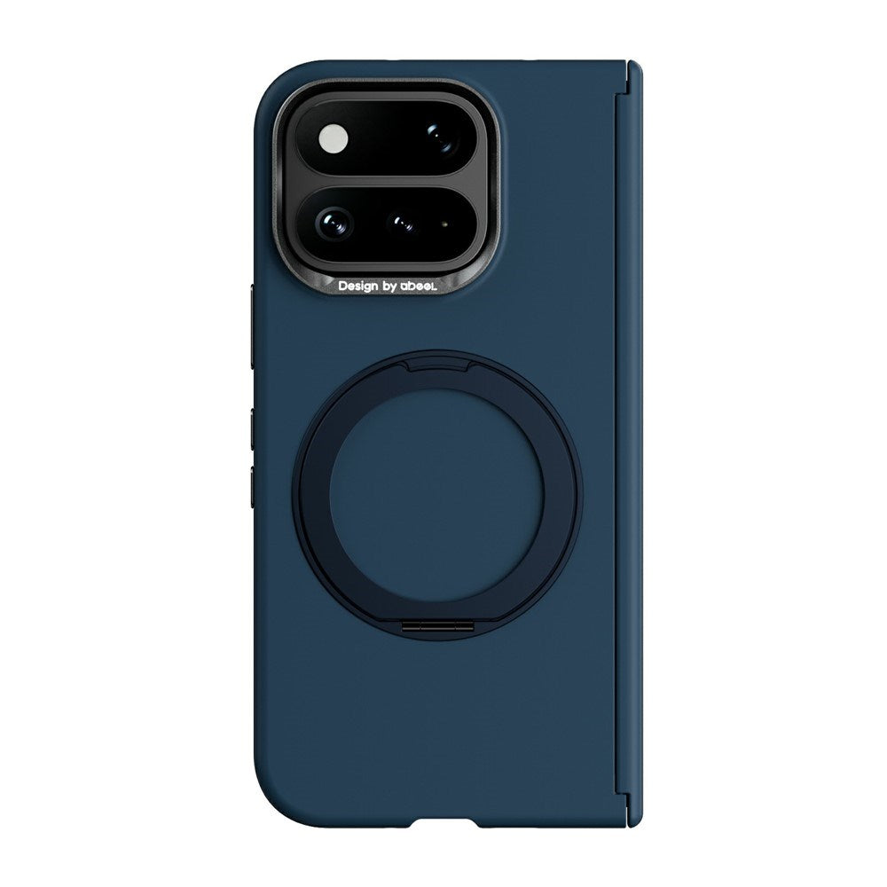 Google Pixel 11 Pro Fold ABEEL Hårdt Soft-Touch Plast Cover m. Kickstand - MagSafe Kompatibel - Mørkeblå