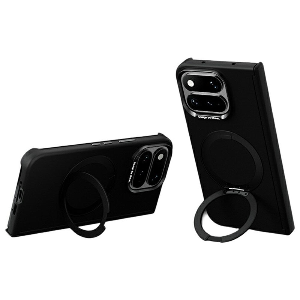 Google Pixel 11 Pro Fold ABEEL Hårdt Soft-Touch Plast Cover m. Kickstand - MagSafe Kompatibel - Sort