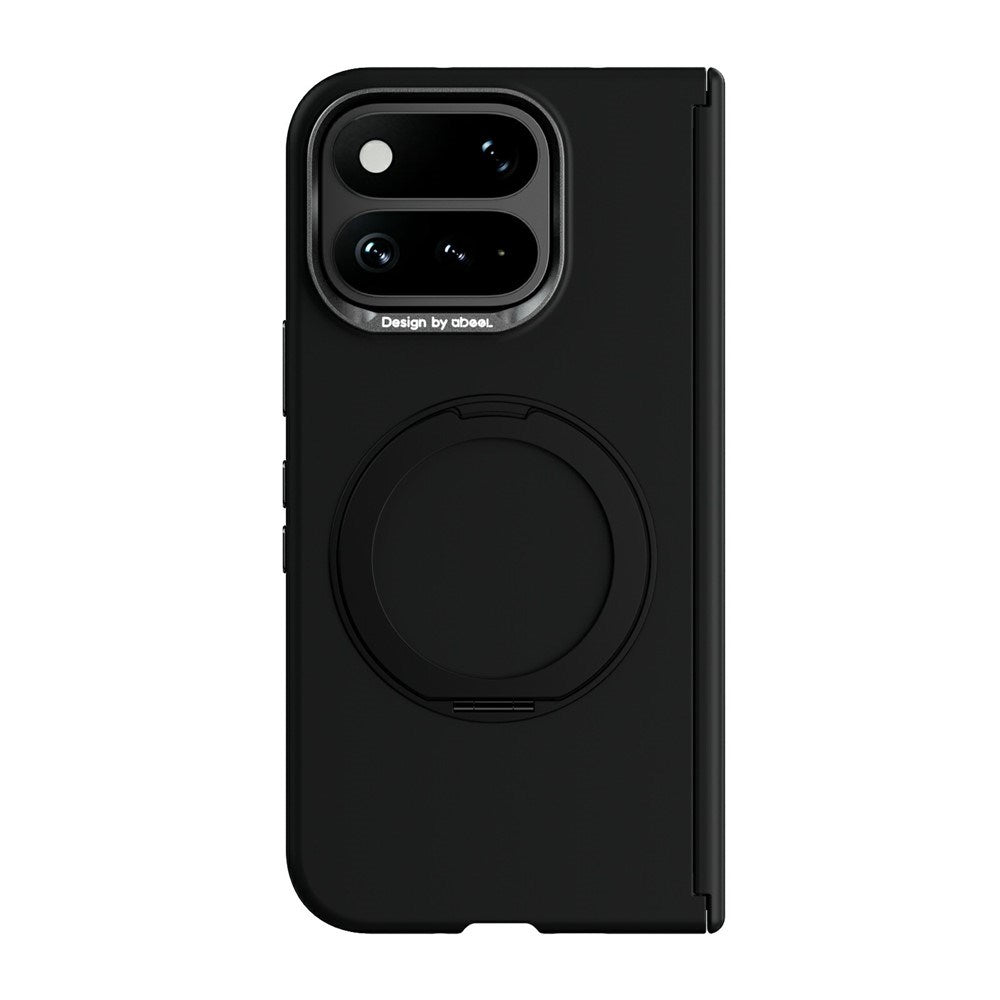 Google Pixel 11 Pro Fold ABEEL Hårdt Soft-Touch Plast Cover m. Kickstand - MagSafe Kompatibel - Sort