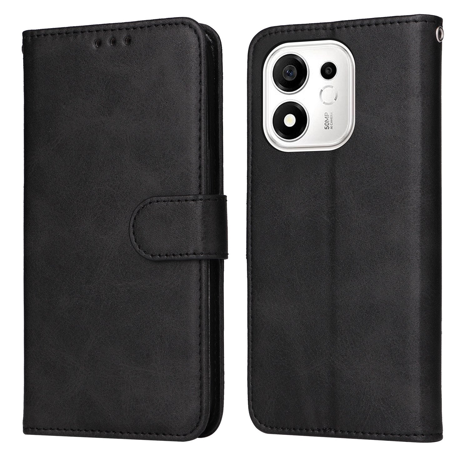 Honor 600 Smart EIDERWOOD Flip Cover i Kunstlæder - Sort