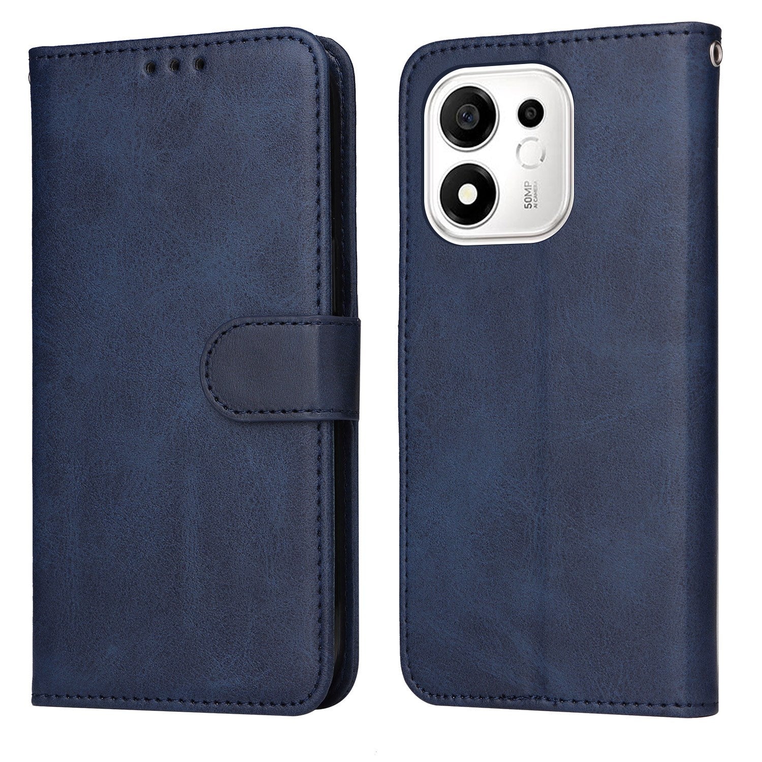 Honor 600 Smart EIDERWOOD Flip Cover i Kunstlæder - Blå