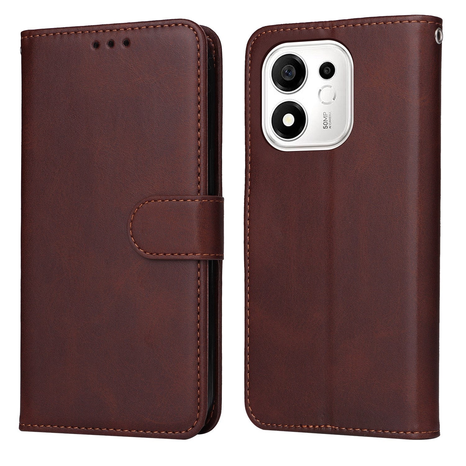 Honor 600 Smart EIDERWOOD Flip Cover i Kunstlæder - Brun
