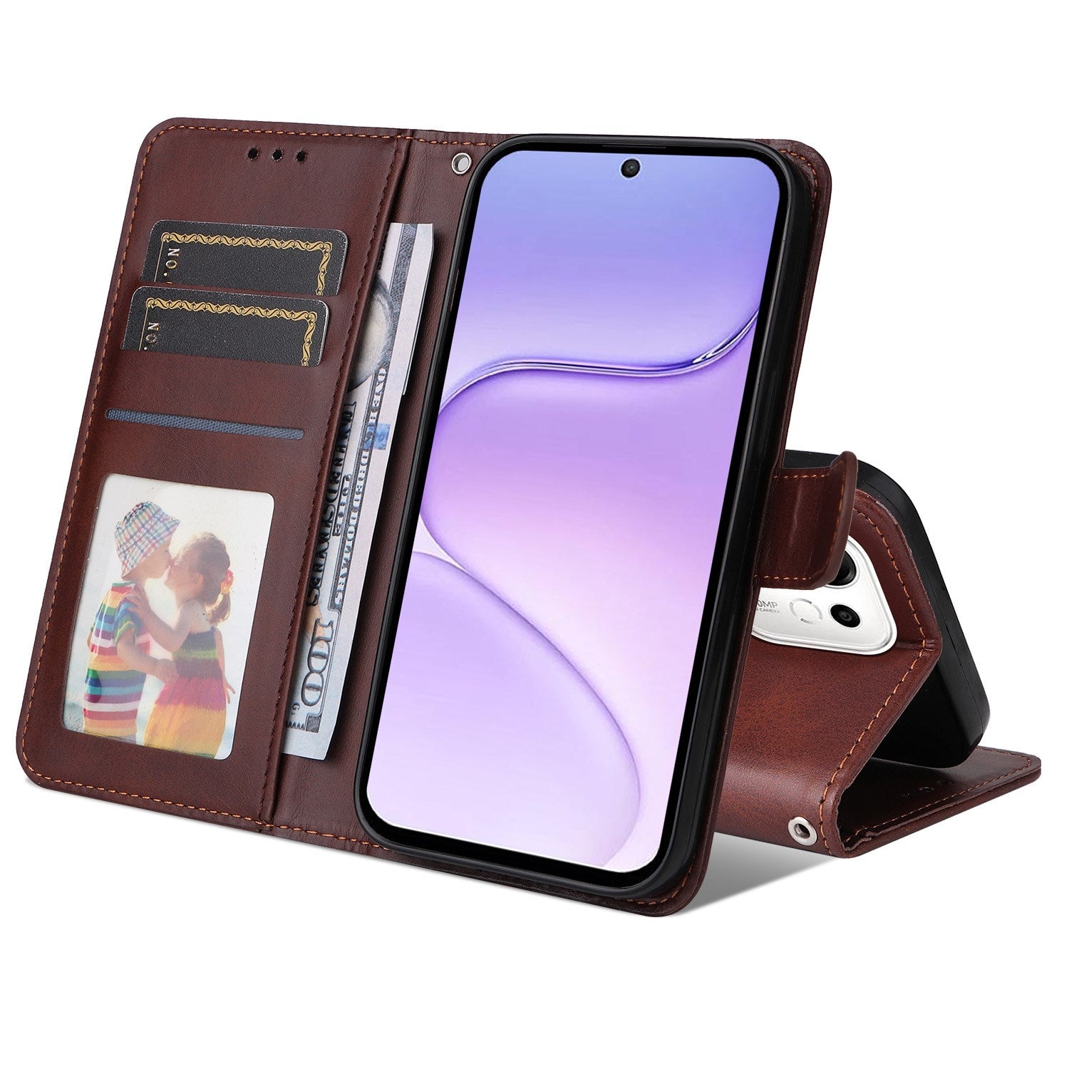 Honor 600 Smart EIDERWOOD Flip Cover i Kunstlæder - Brun