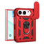 iPhone Fold EIDERWOOD Hybrid Håndværker Cover m. Kickstand & Cam Slider - Rød