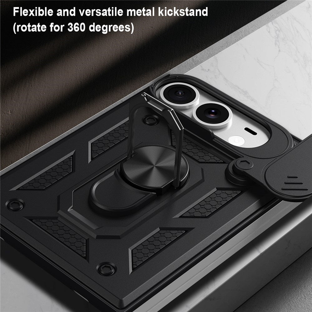 iPhone Fold EIDERWOOD Hybrid Håndværker Cover m. Kickstand & Cam Slider - Rose Gold