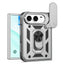 iPhone Fold EIDERWOOD Hybrid Håndværker Cover m. Kickstand & Cam Slider - Sølv