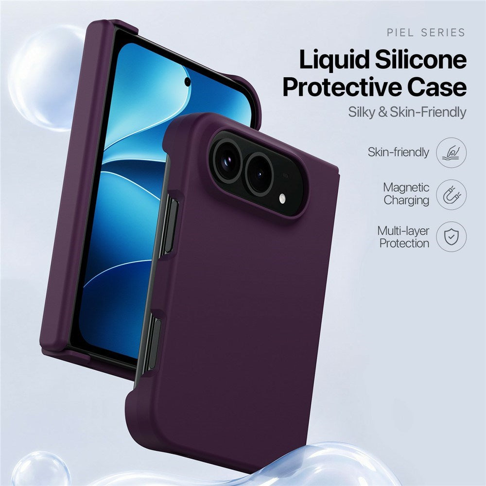 iPhone Fold DUX DUCIS Piel Series Silikone Cover - MagSafe Kompatibel - Rød