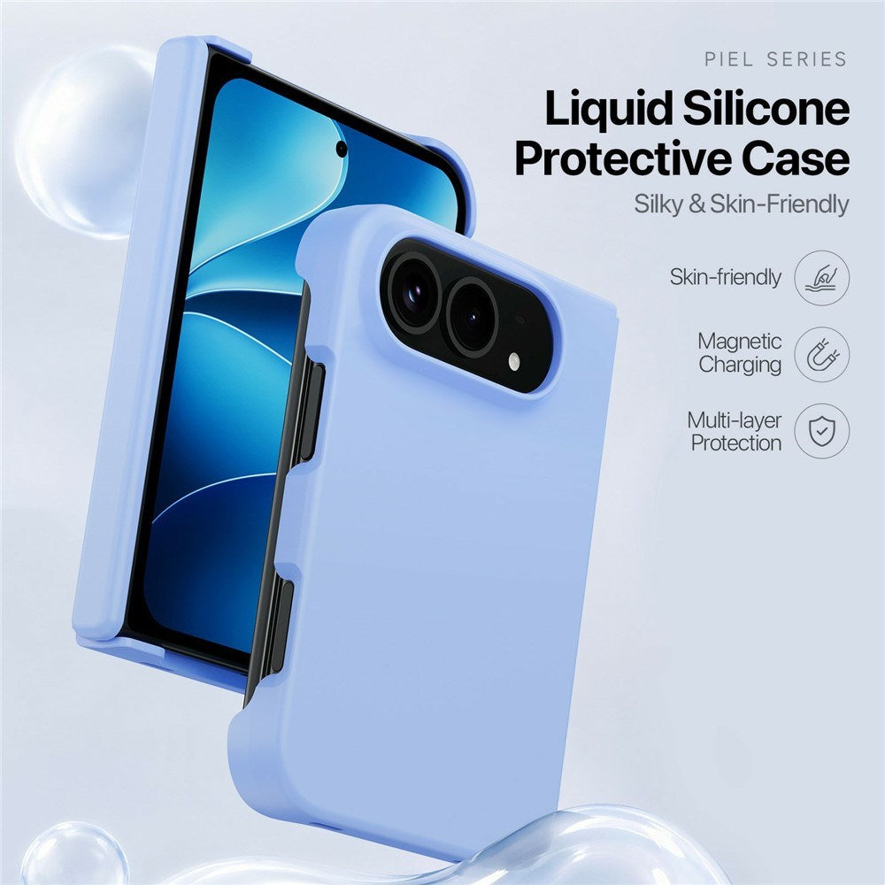 iPhone Fold DUX DUCIS Piel Series Silikone Cover - MagSafe Kompatibel - Blå