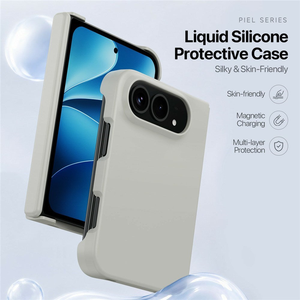 iPhone Fold DUX DUCIS Piel Series Silikone Cover - MagSafe Kompatibel - Grå
