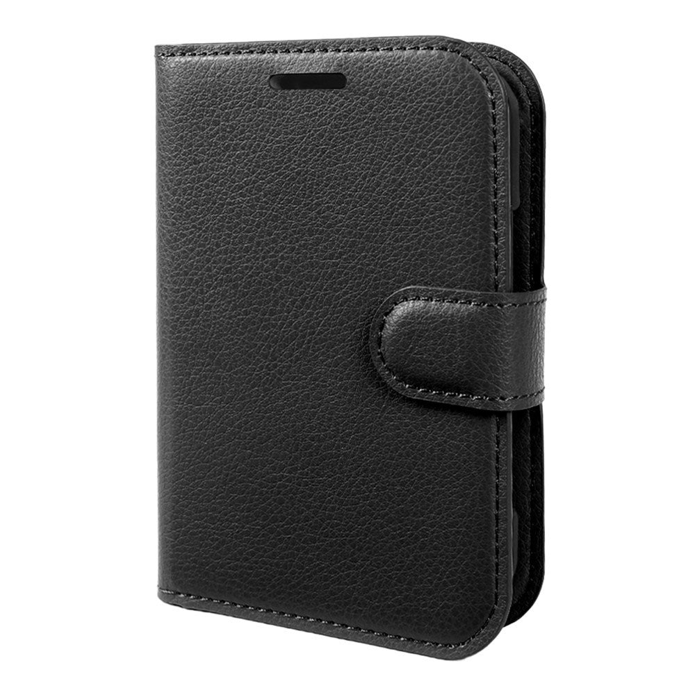 iPhone Fold EIDERWOOD Kunstlæder Flip Cover m. Kortholder & Ståfunktion - Sort