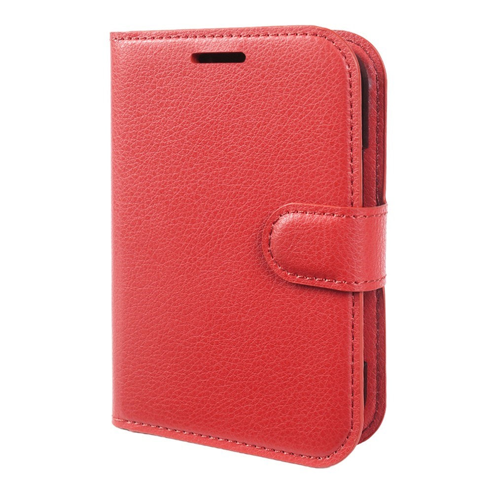 iPhone Fold EIDERWOOD Kunstlæder Flip Cover m. Kortholder & Ståfunktion - Rød