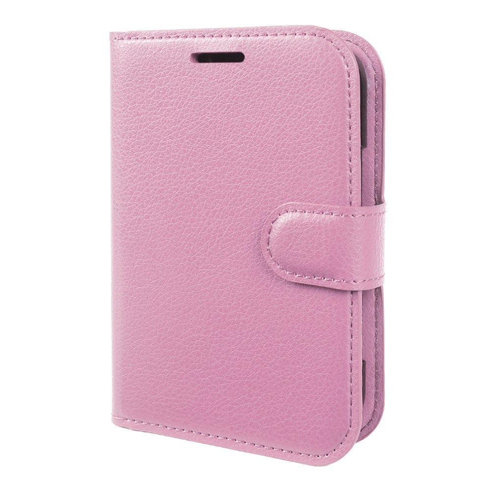 iPhone Fold EIDERWOOD Kunstlæder Flip Cover m. Kortholder & Ståfunktion - Lyserød