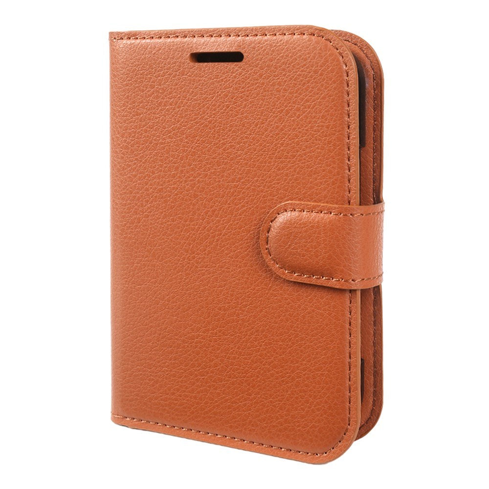 iPhone Fold EIDERWOOD Kunstlæder Flip Cover m. Kortholder & Ståfunktion - Brun
