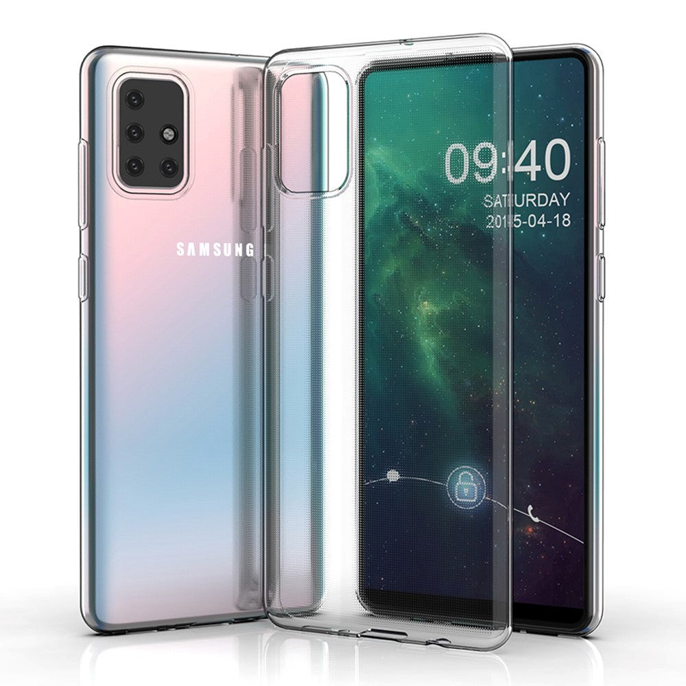 Samsung Galaxy A71 Fleksibelt Plastik Cover - Gennemsigtig