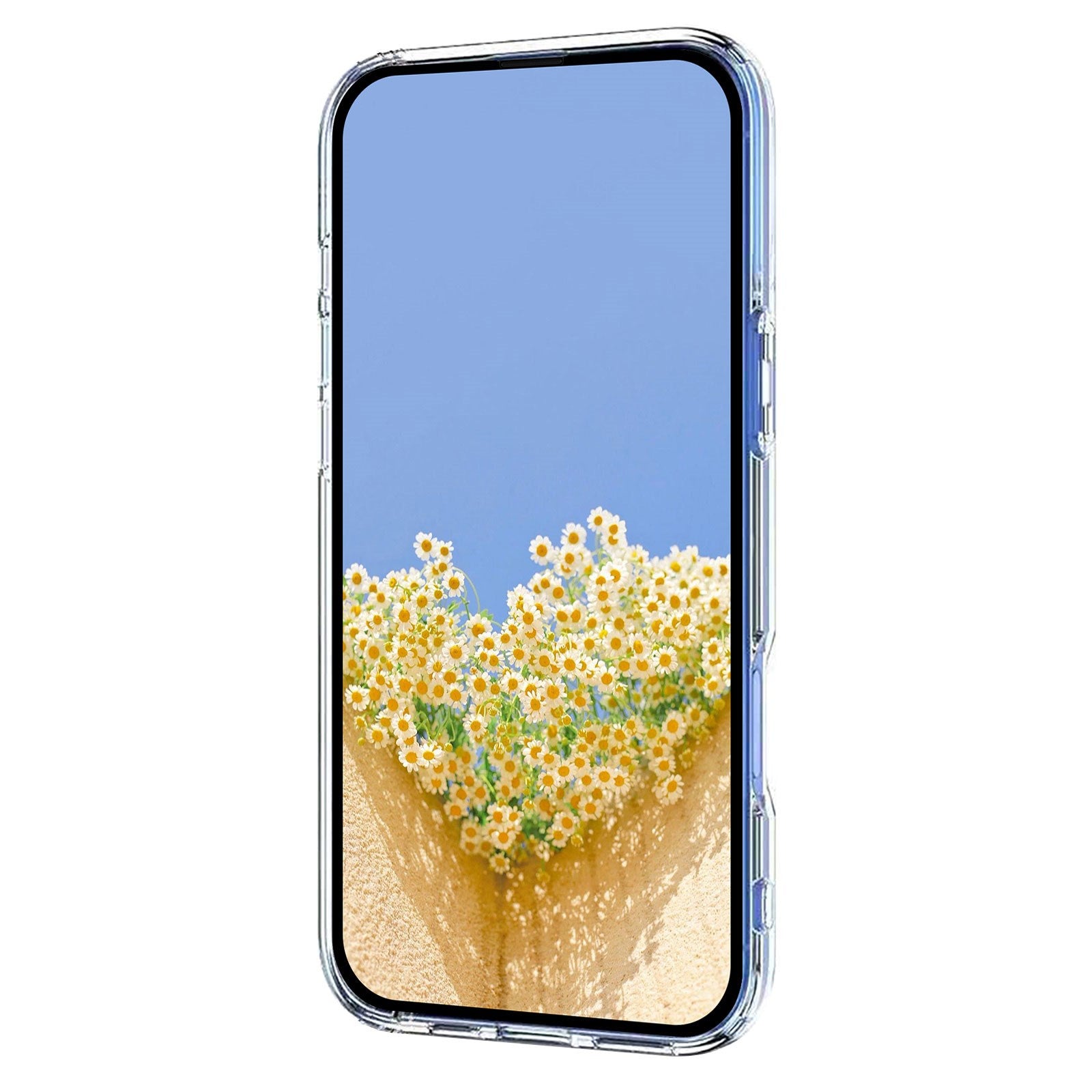 Samsung Galaxy S26 FE EIDERWOOD Fleksibel Plastik Cover m. Blomstermotiv - Gennemsigtig / Blåregn