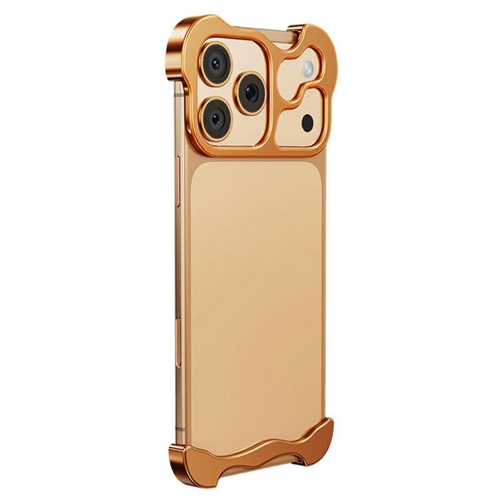 iPhone 18 Pro Todelt Metal Bumper Cover - Orange