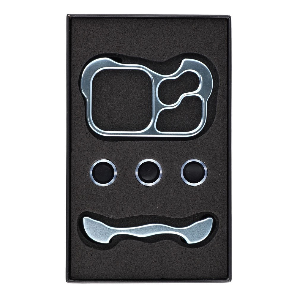 iPhone 18 Pro Todelt Metal Bumper Cover - Blå