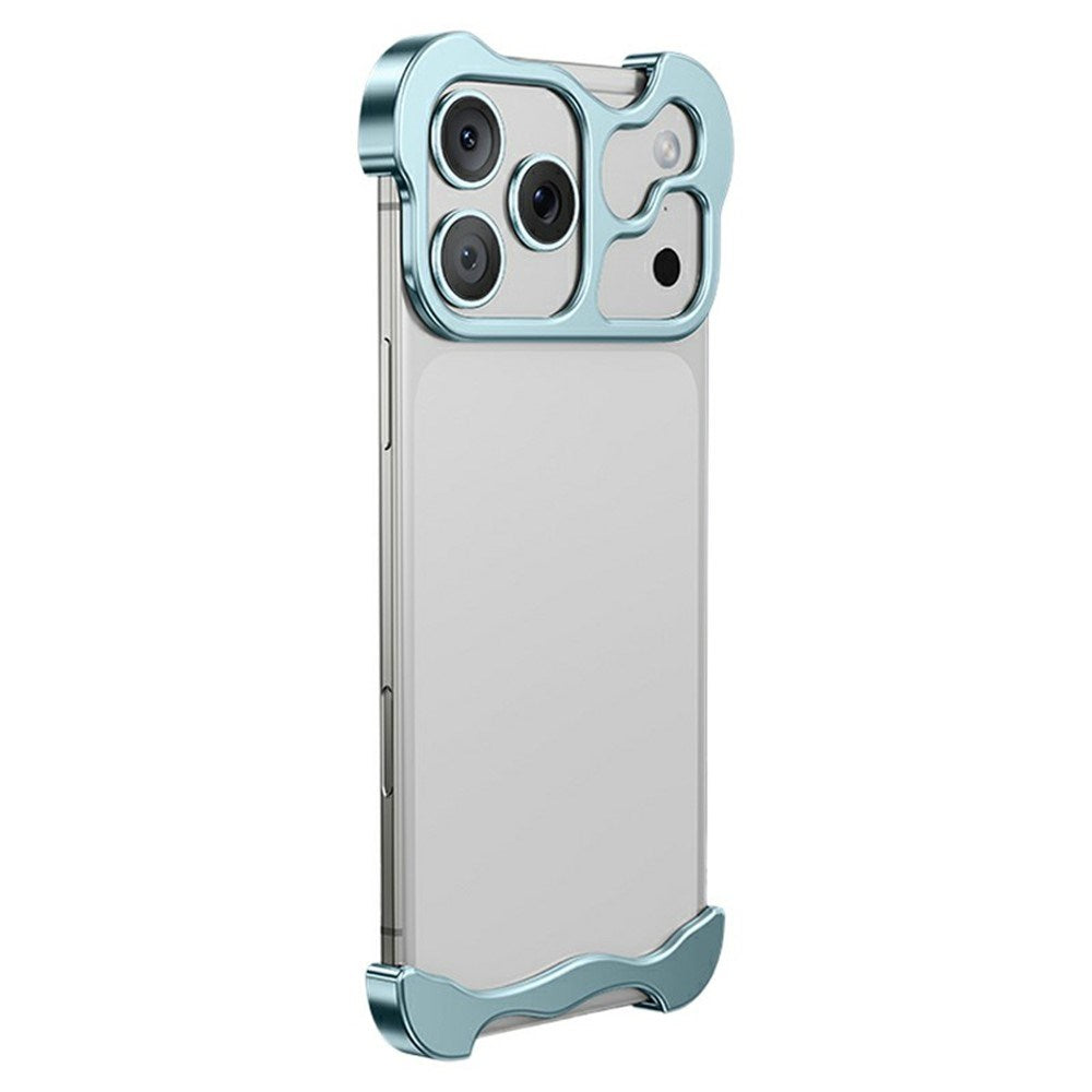 iPhone 18 Pro Todelt Metal Bumper Cover - Blå