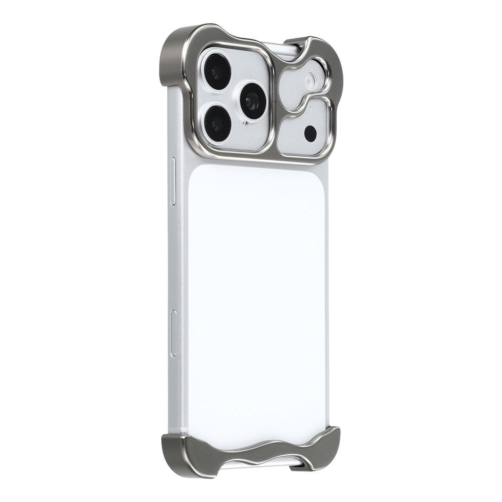 iPhone 18 Pro Todelt Metal Bumper Cover - Grå