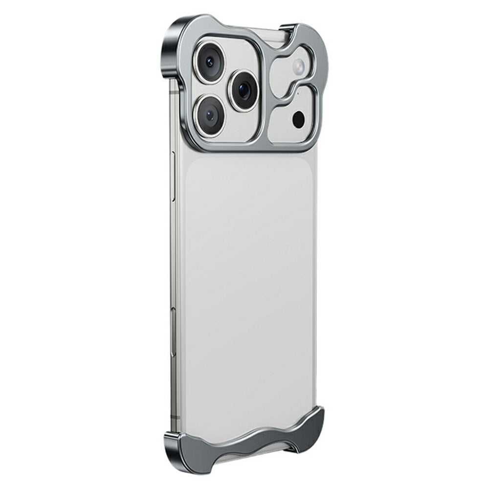 iPhone 18 Pro Todelt Metal Bumper Cover - Grå