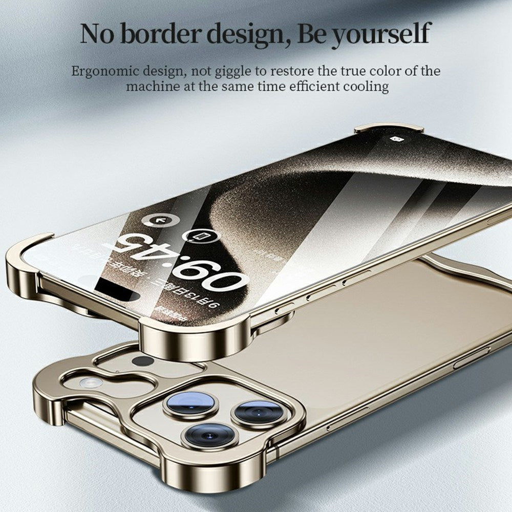 iPhone 18 Pro Todelt Metal Bumper Cover - Lilla