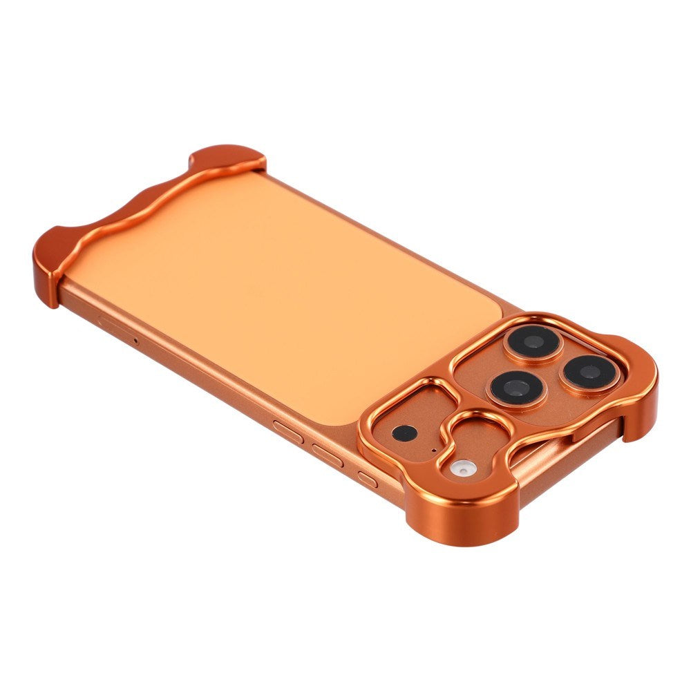 iPhone 18 Pro Max Todelt Metal Bumper Cover - Orange