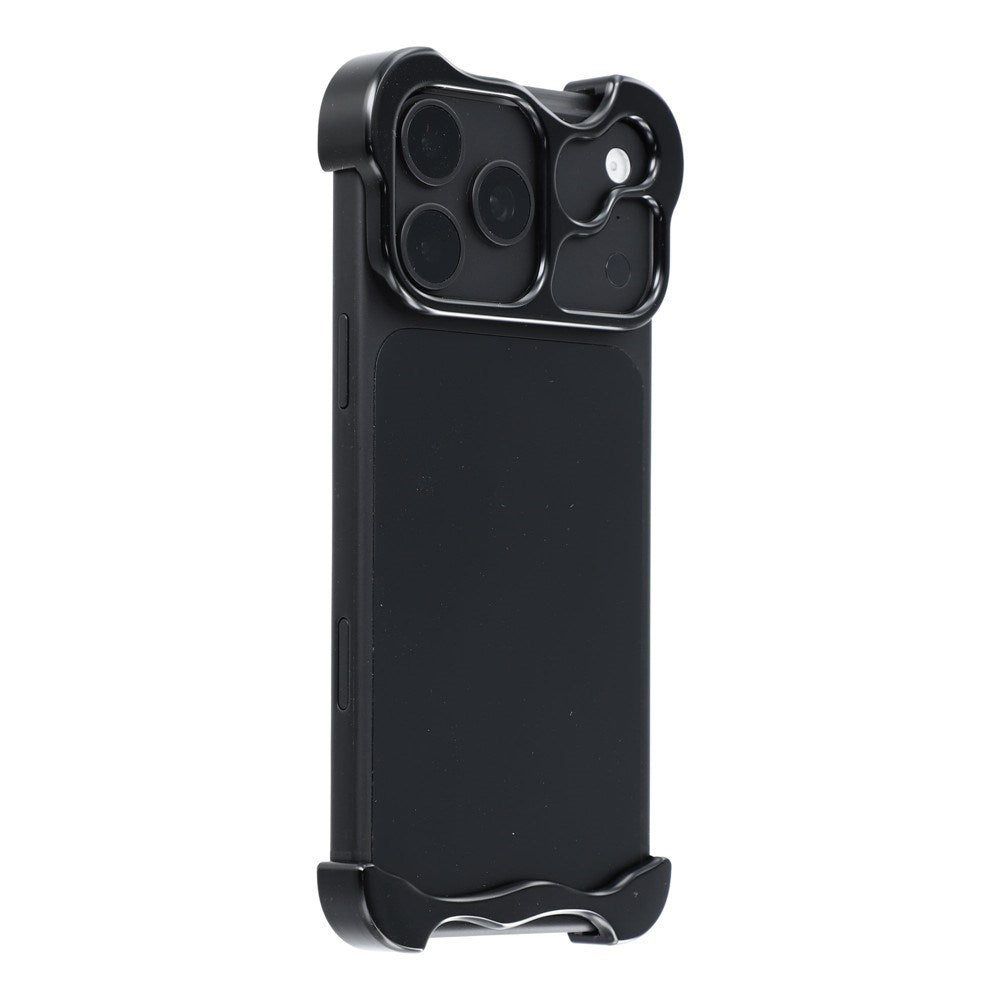 iPhone 18 Pro Max Todelt Metal Bumper Cover - Sort