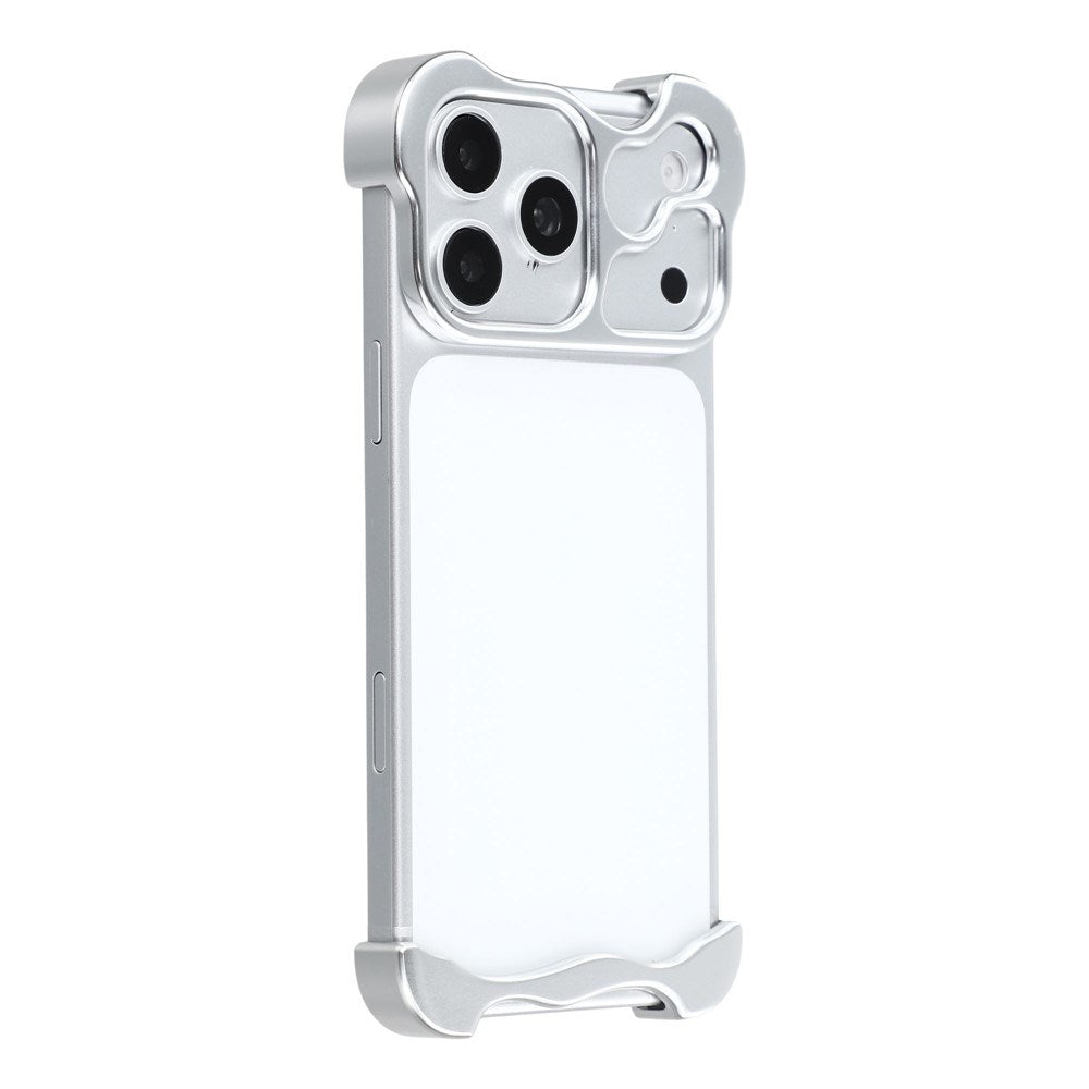 iPhone 18 Pro Max Todelt Metal Bumper Cover - Sølv