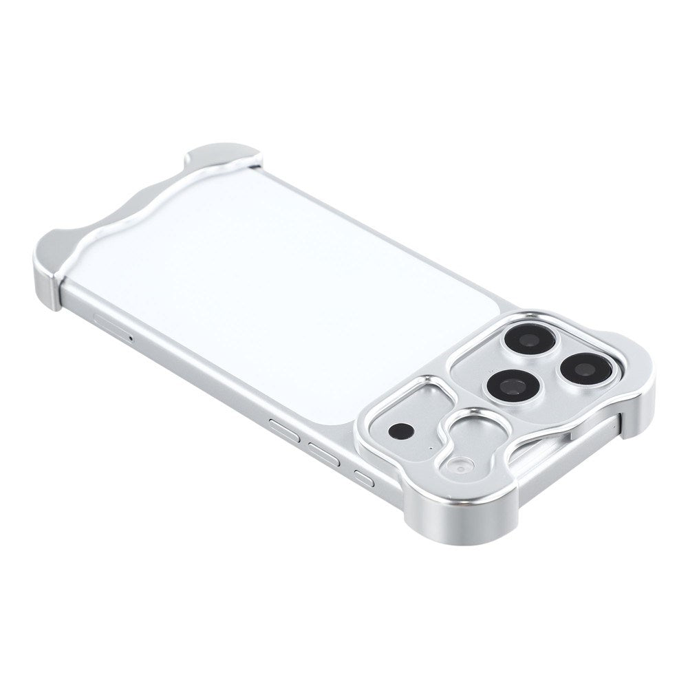 iPhone 18 Pro Max Todelt Metal Bumper Cover - Sølv
