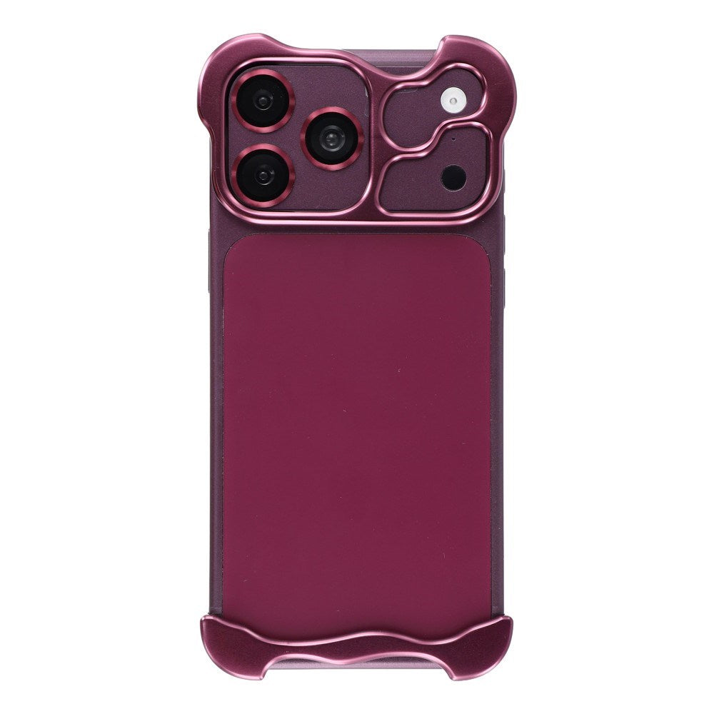 iPhone 18 Pro Max Todelt Metal Bumper Cover - Lilla