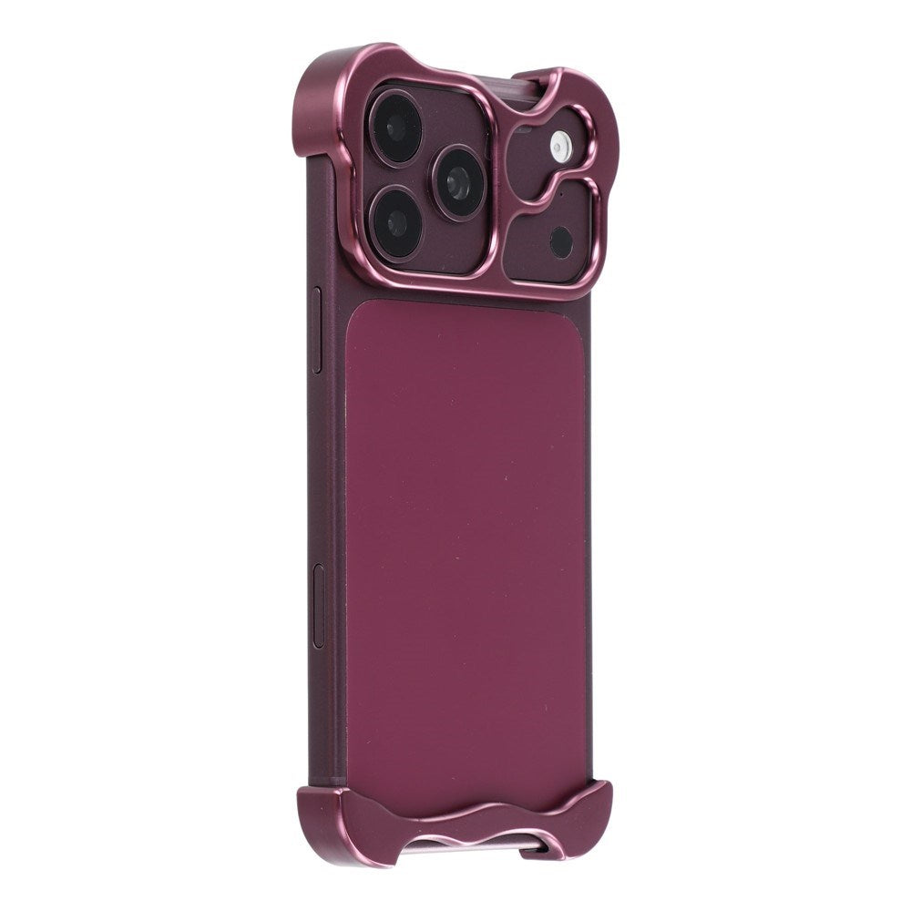 iPhone 18 Pro Max Todelt Metal Bumper Cover - Lilla
