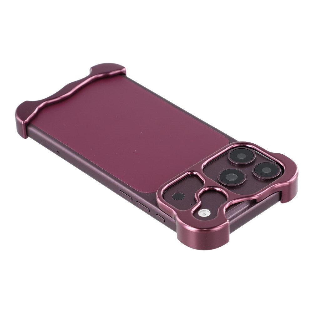 iPhone 18 Pro Max Todelt Metal Bumper Cover - Lilla
