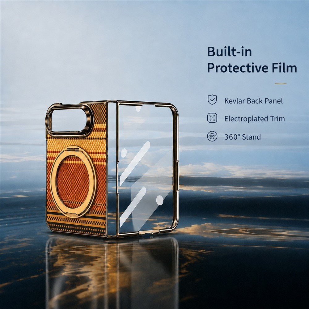 iPhone Fold EIDERWOOD Aramid Cover m. Indbygget Beskyttelsesfilm & Kickstand - MagSafe Kompatibel - Blå