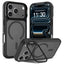 iPhone 18 Pro / 17 Pro Hybrid Plast Cover m. Stødabsorberende Kanter & Kickstand - MagSafe Kompatibel - Sort