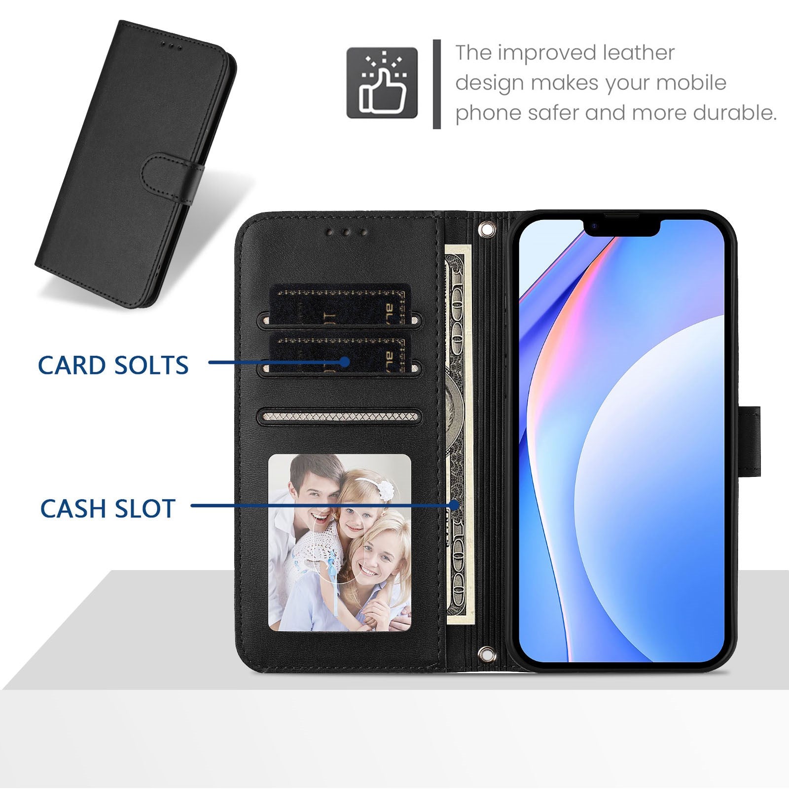 Xiaomi Redmi Note 17 Pro Max (5G) EIDERWOOD Kunstlæder Flip Cover m. Strop - Sort