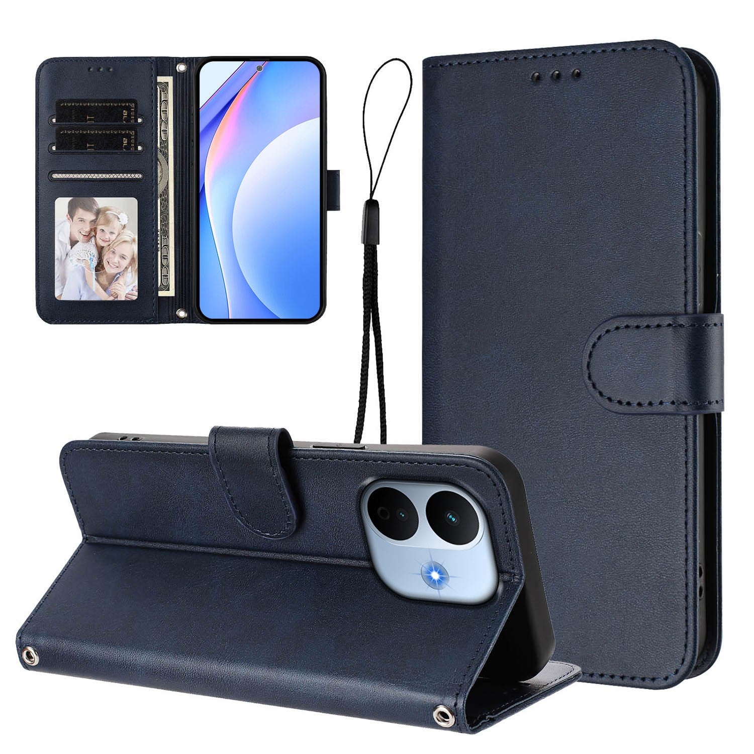 Xiaomi Redmi Note 17 Pro Max (5G) EIDERWOOD Kunstlæder Flip Cover m. Strop - Blå