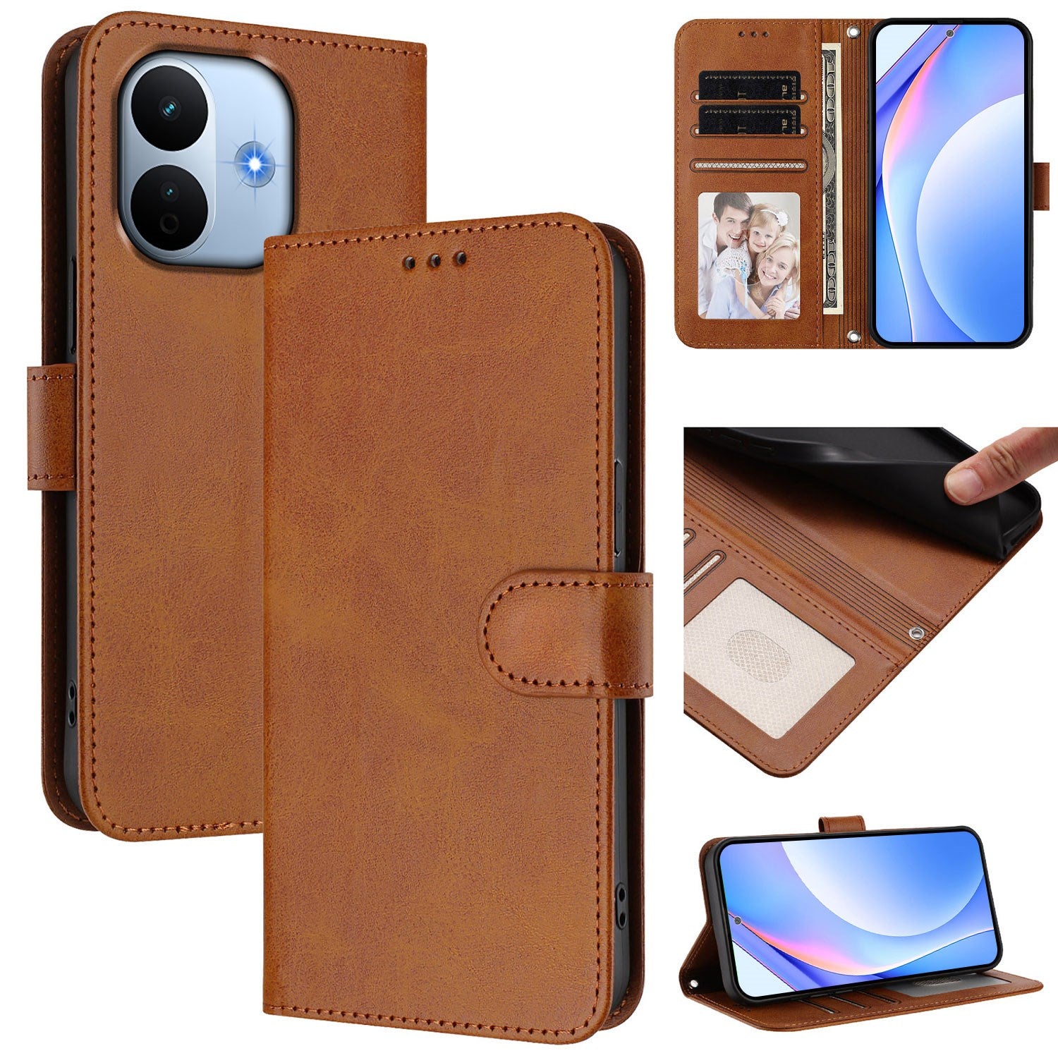 Xiaomi Redmi Note 17 Pro Max (5G) EIDERWOOD Kunstlæder Flip Cover m. Strop - Brun