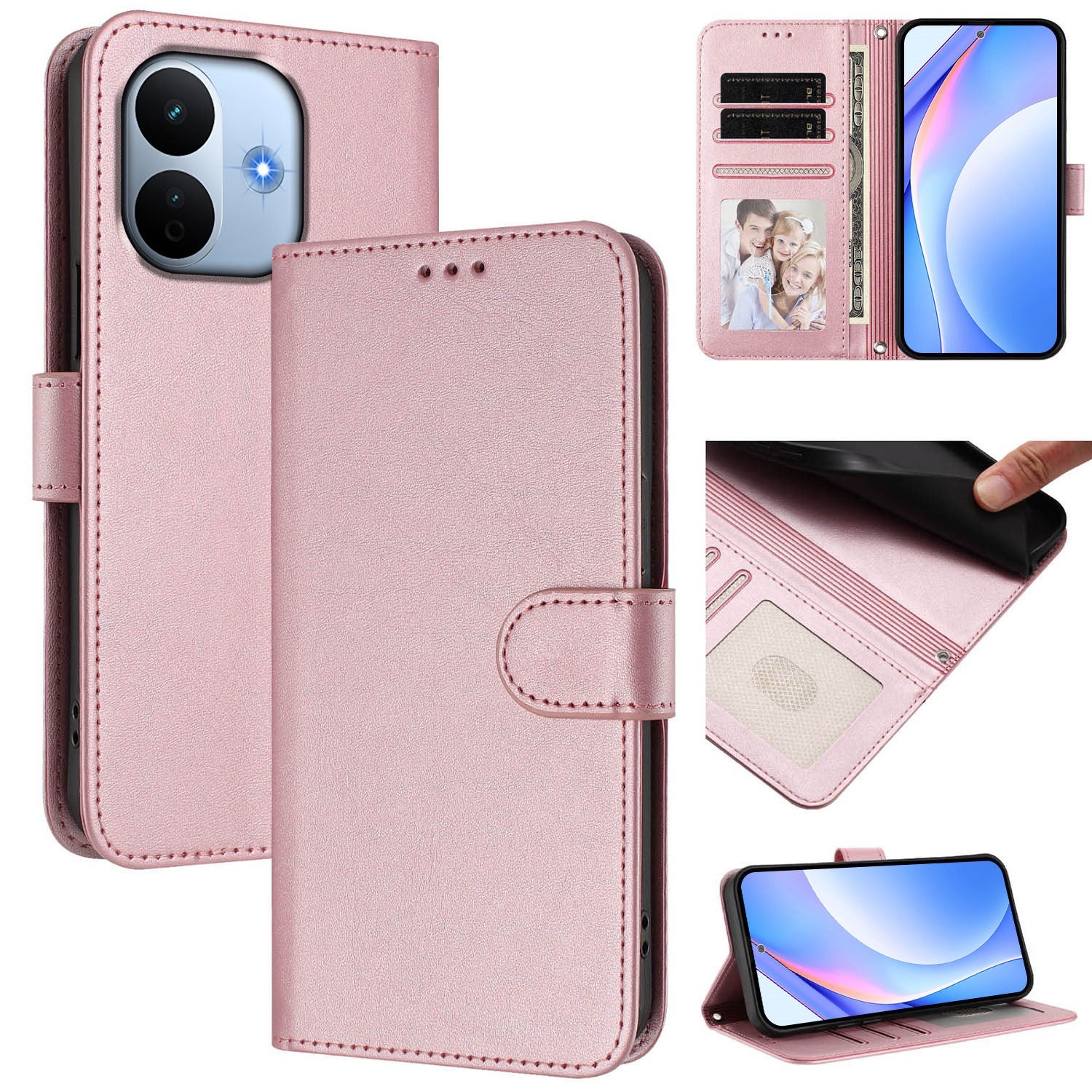 Xiaomi Redmi Note 17 Pro Max (5G) EIDERWOOD Kunstlæder Flip Cover m. Strop - Lyserød