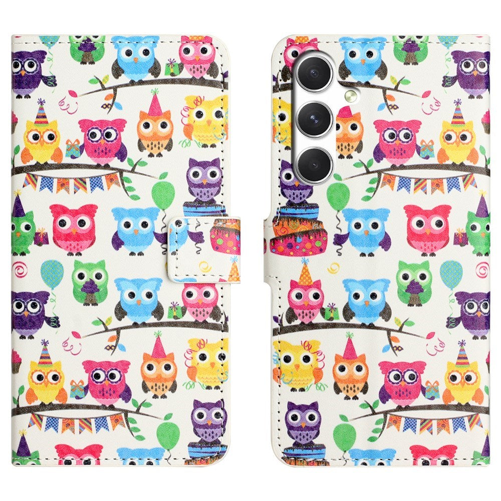 Samsung Galaxy S26 FE EIDERWOOD Flip Cover m. Kortholder og Ståfunktion - Ugler