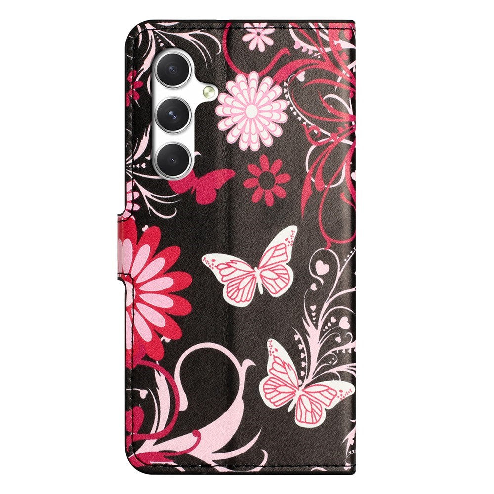 Samsung Galaxy S26 FE EIDERWOOD Flip Cover m. Kortholder og Ståfunktion - Sort / Sommerfugle