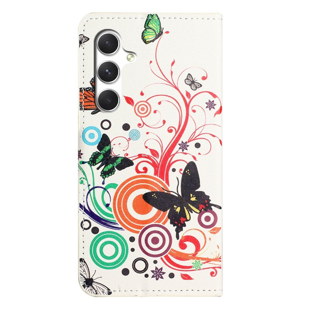 Samsung Galaxy S26 FE EIDERWOOD Flip Cover m. Kortholder og Ståfunktion - Hvid / Sommerfugle