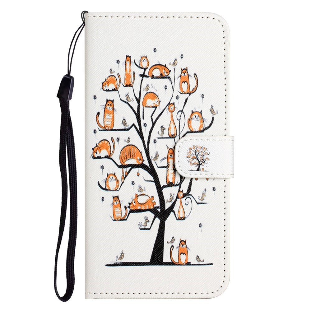 Samsung Galaxy S26 FE EIDERWOOD Flip Cover m. Kortholder og Strop - Katte & Træ